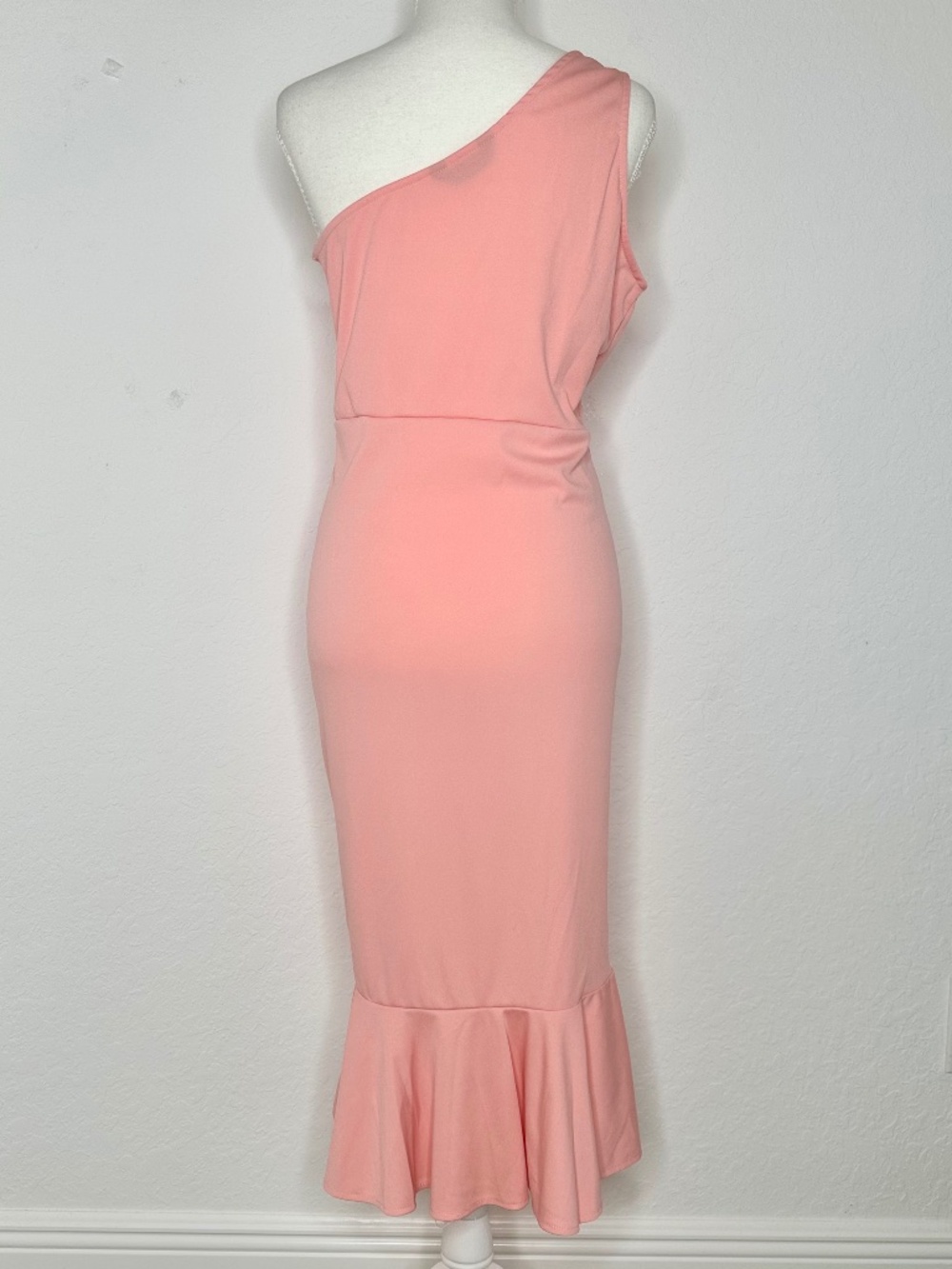 CHICME One-Shoulder Twist-Front Midi Dress, Size L - Picture 5 of 13